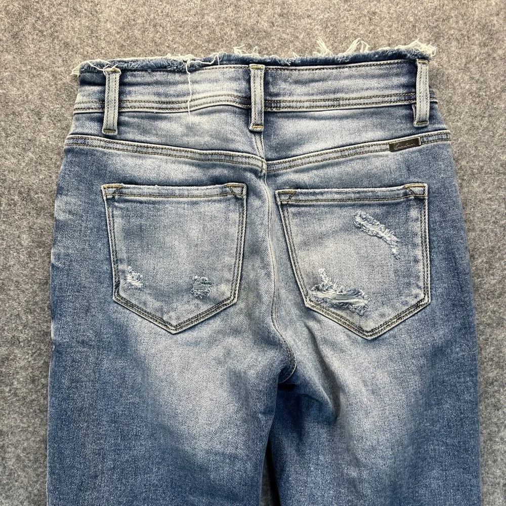 Kancan Womens Jeans Size 24 Clemence High Rise Distressed Mom‎ Jeans